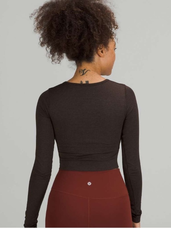 lululemon athletica Tops - lululemon athletica Ebb to Street Long Sleeve Top - French Press (Dark Brown)